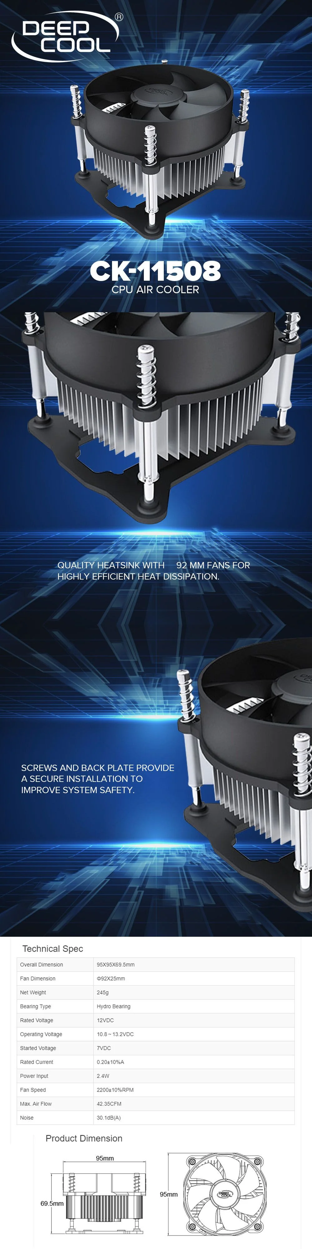 Deepcool CK-11508 CPU Air Cooler - Image 6