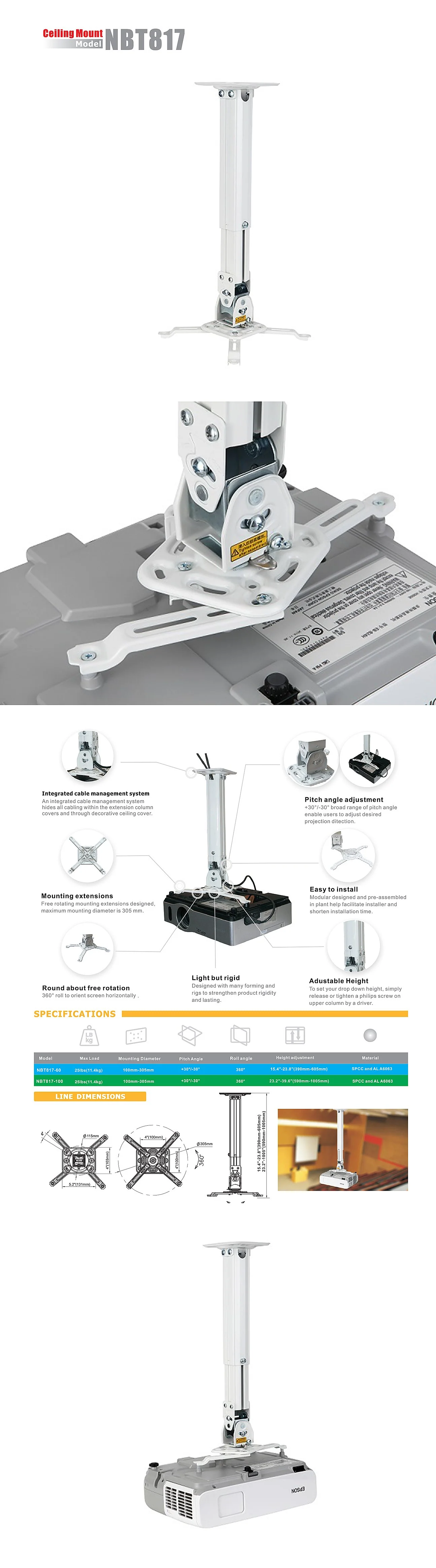 North Bayou NBT817-60 Universal Projector - Image 4