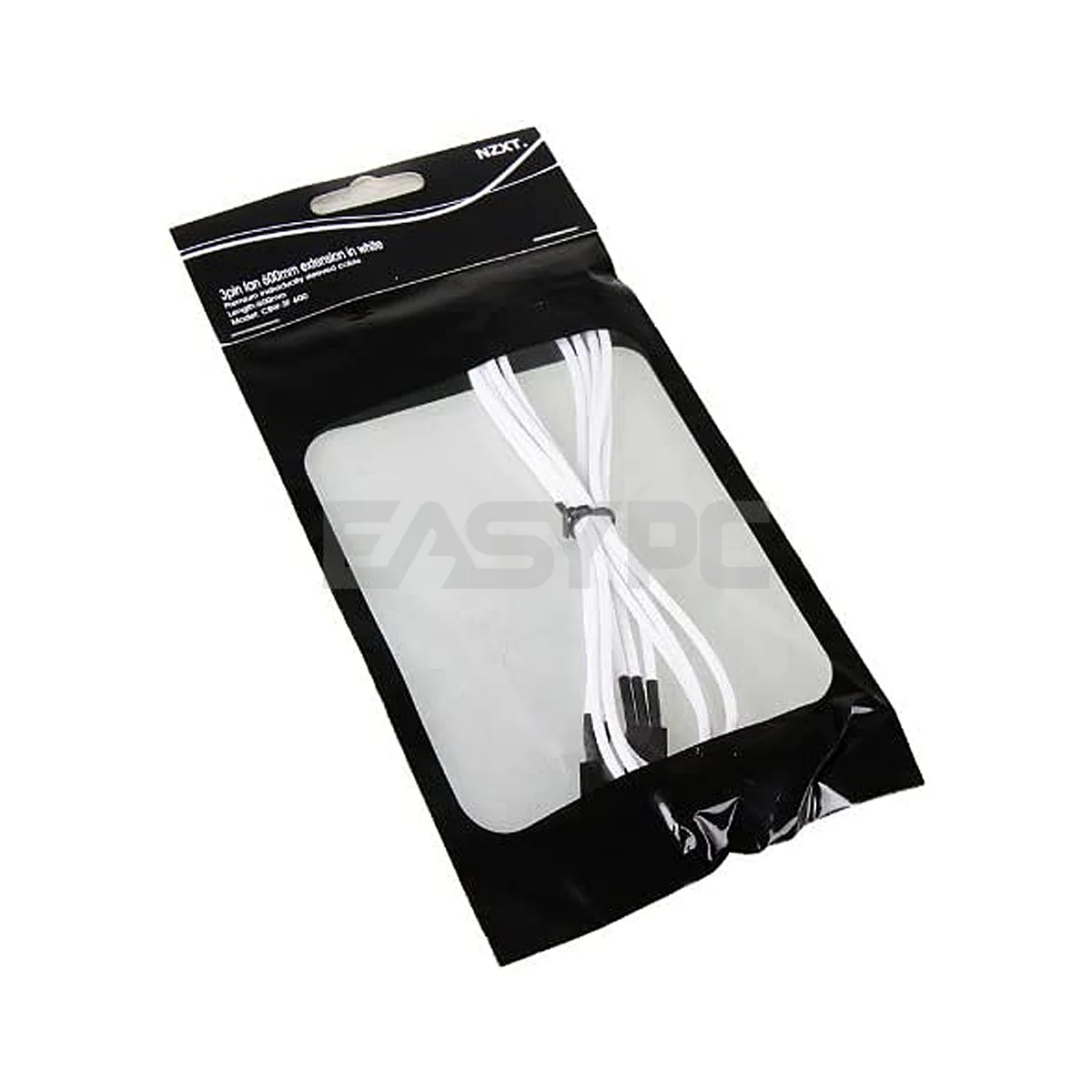 NZXT CBW-3F600 Individually Sleeved 3-Pin Fan Extension Premium Cable - Image 3