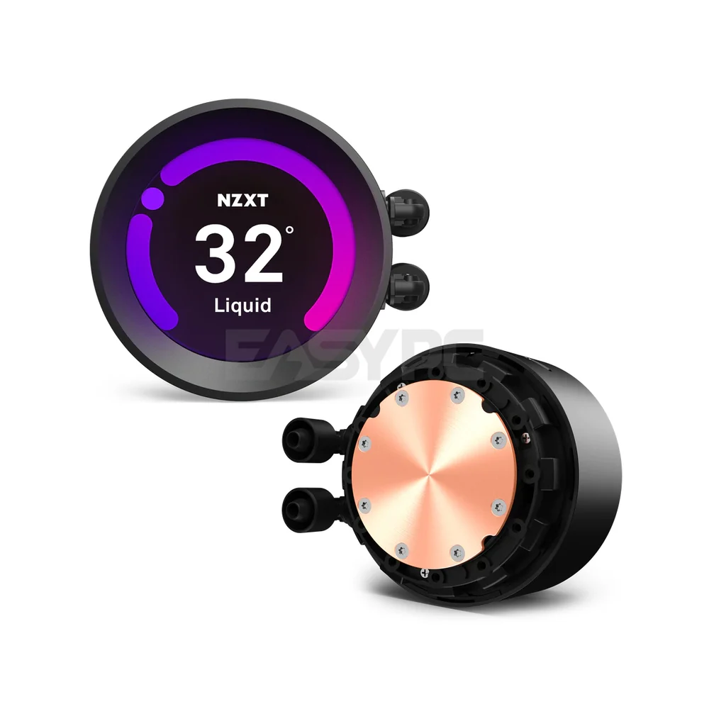 Nzxt Kraken Z63 Aer RGB Matte Black/ White AIO 280mm Liquid Cooler with LCD Display RL-KRZ63-R1 - Image 5