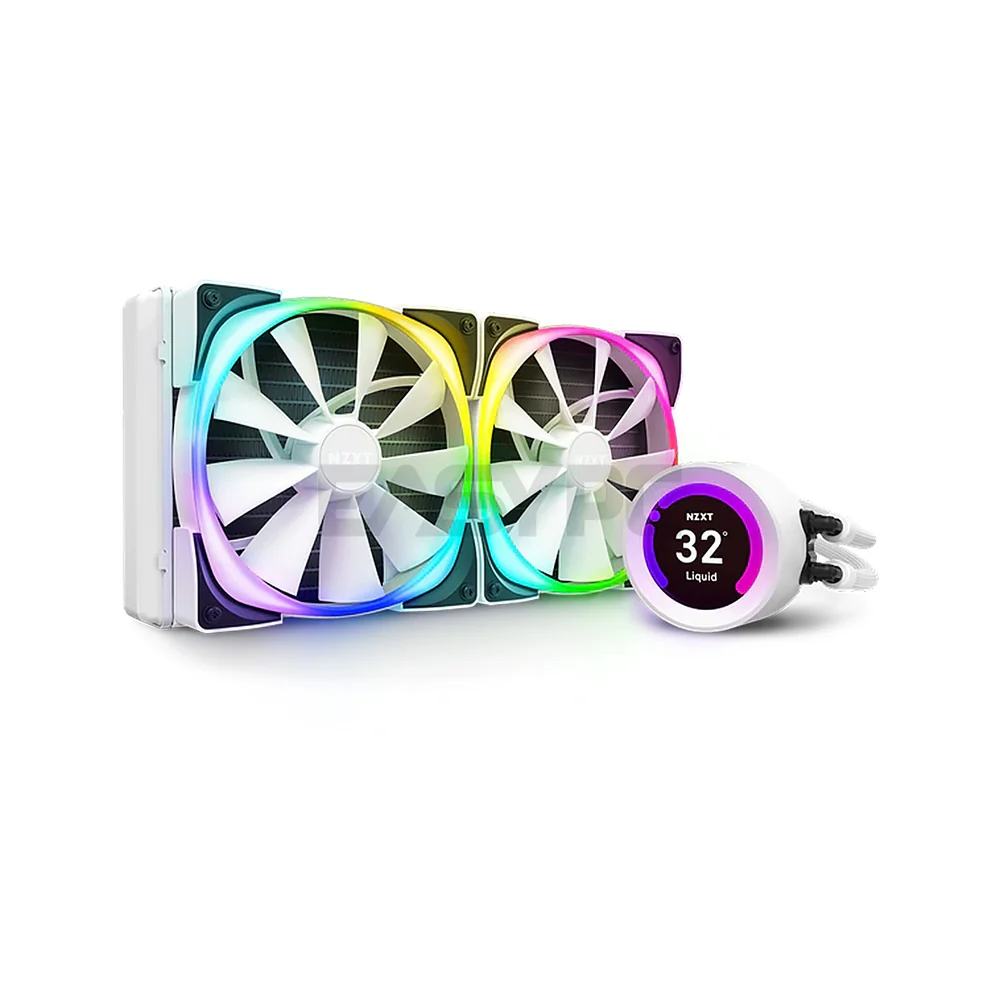 Nzxt Kraken Z63 Aer RGB Matte Black/ White AIO 280mm Liquid Cooler with LCD Display RL-KRZ63-R1 - Image 6