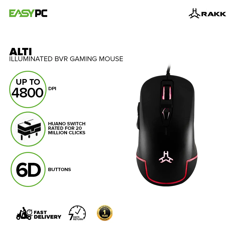 Rakk Alti BVR/ RGY Illuminated Gaming Mouse - Image 6