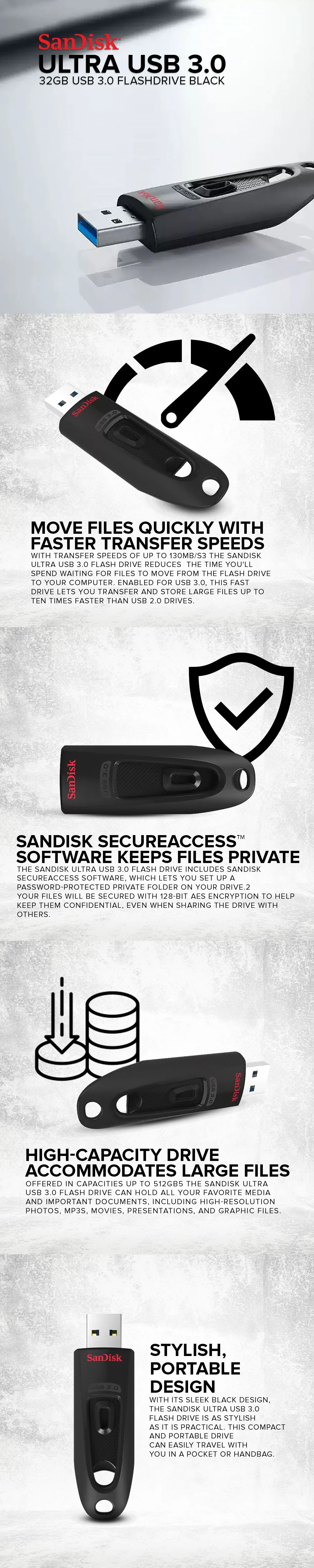 Sandisk Cruzer Ultra Flashdrive 32gb USB 3.0 - Image 5