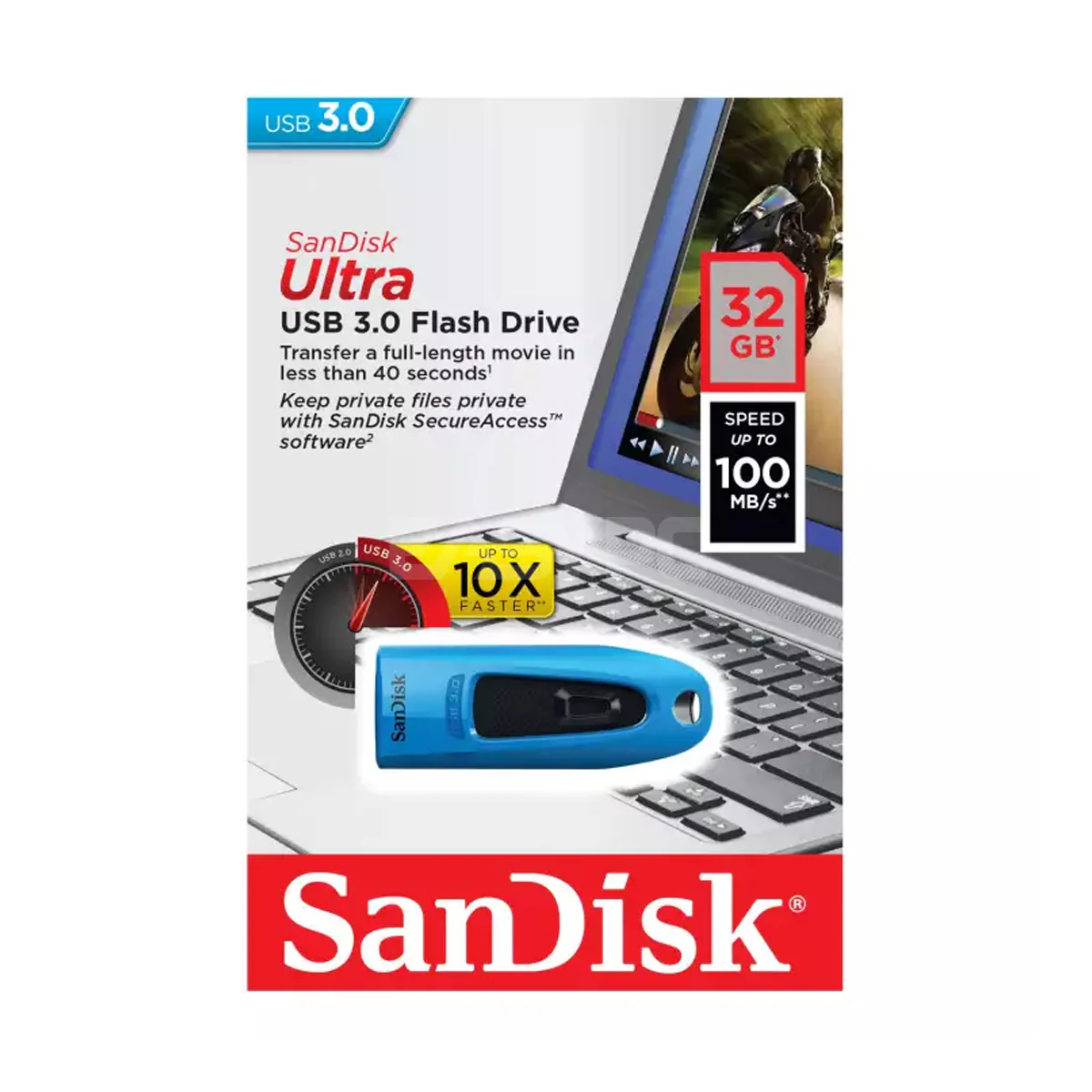 Sandisk SDCZ48-032G-U46B Ultra 32gb Flashdrive Blue - Image 3