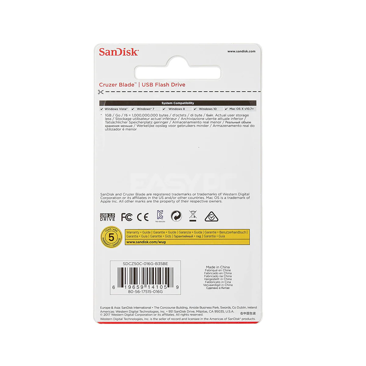 Sandisk SDCZ50C-016G-B35PE Cruzer Blade 16gb Flashdrive Pink - Image 3