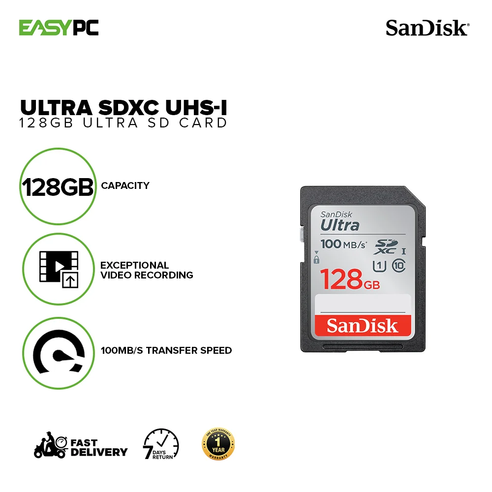 Sandisk SDSDUNR-GN3IN 64GB/126GB/256GB Ultra SD Card  fast w/ exceptional video recording, Capture quality pictures & Full HD video Resistant to water - Image 7