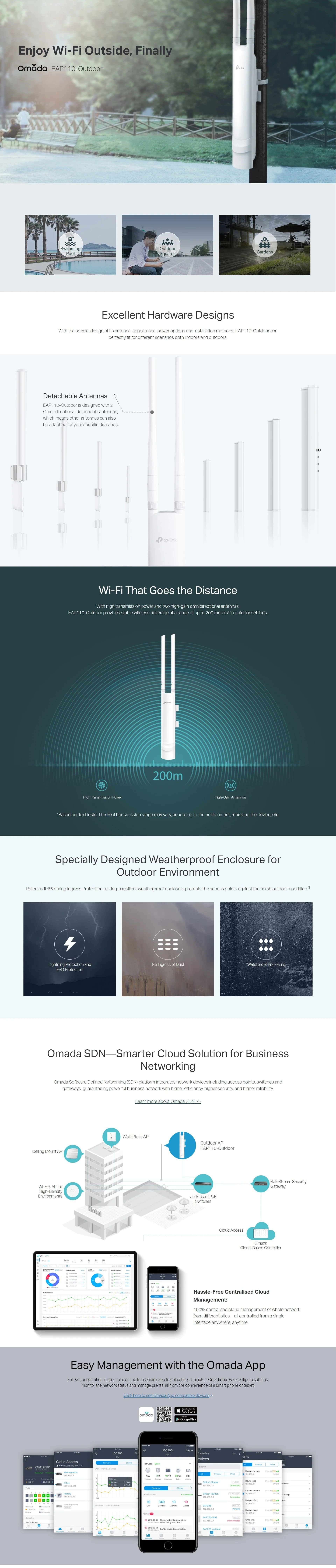 TP-Link EAP110 300Mbps Wireless N Outdoor Mount Access Point - Image 6