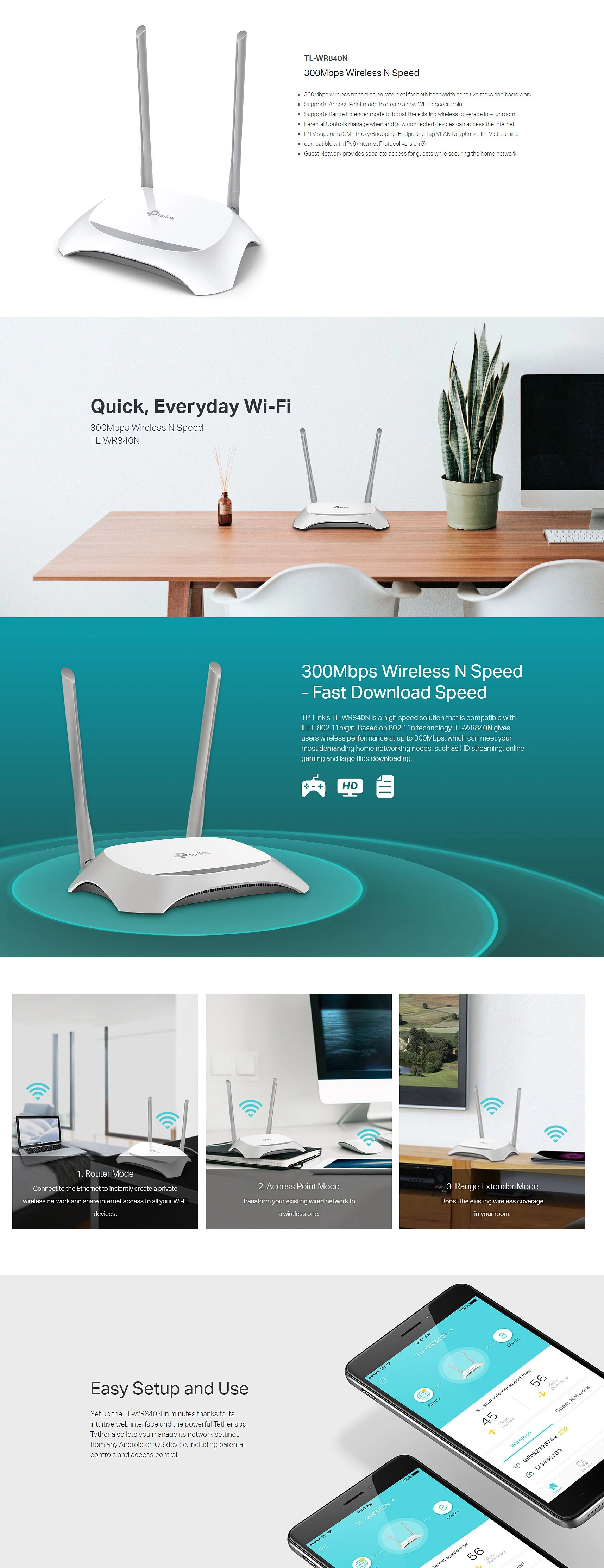 Tp-Link TL-WR840N Wireless N Router - Image 6