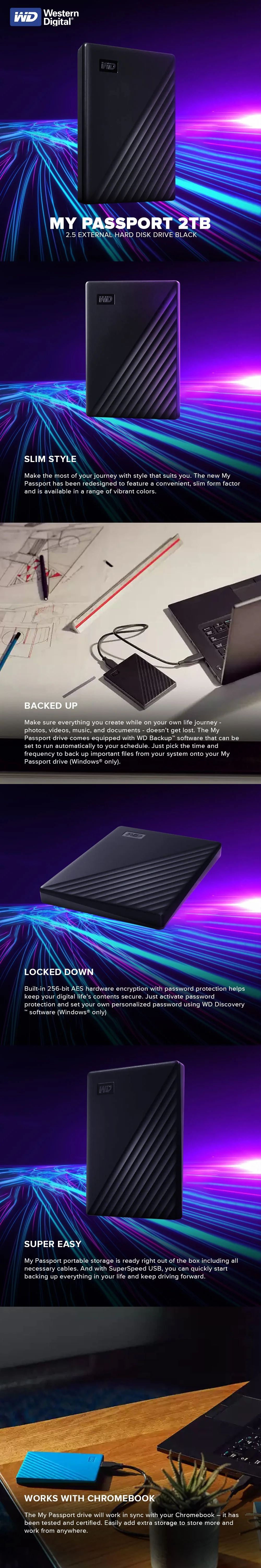 Western Digital My Passport 2tb 2.5 External Hard Disk Drive Black - Image 6